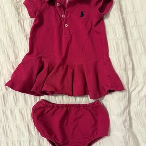Magenta Pink Ralph Lauren Polo Dress with Bloomers